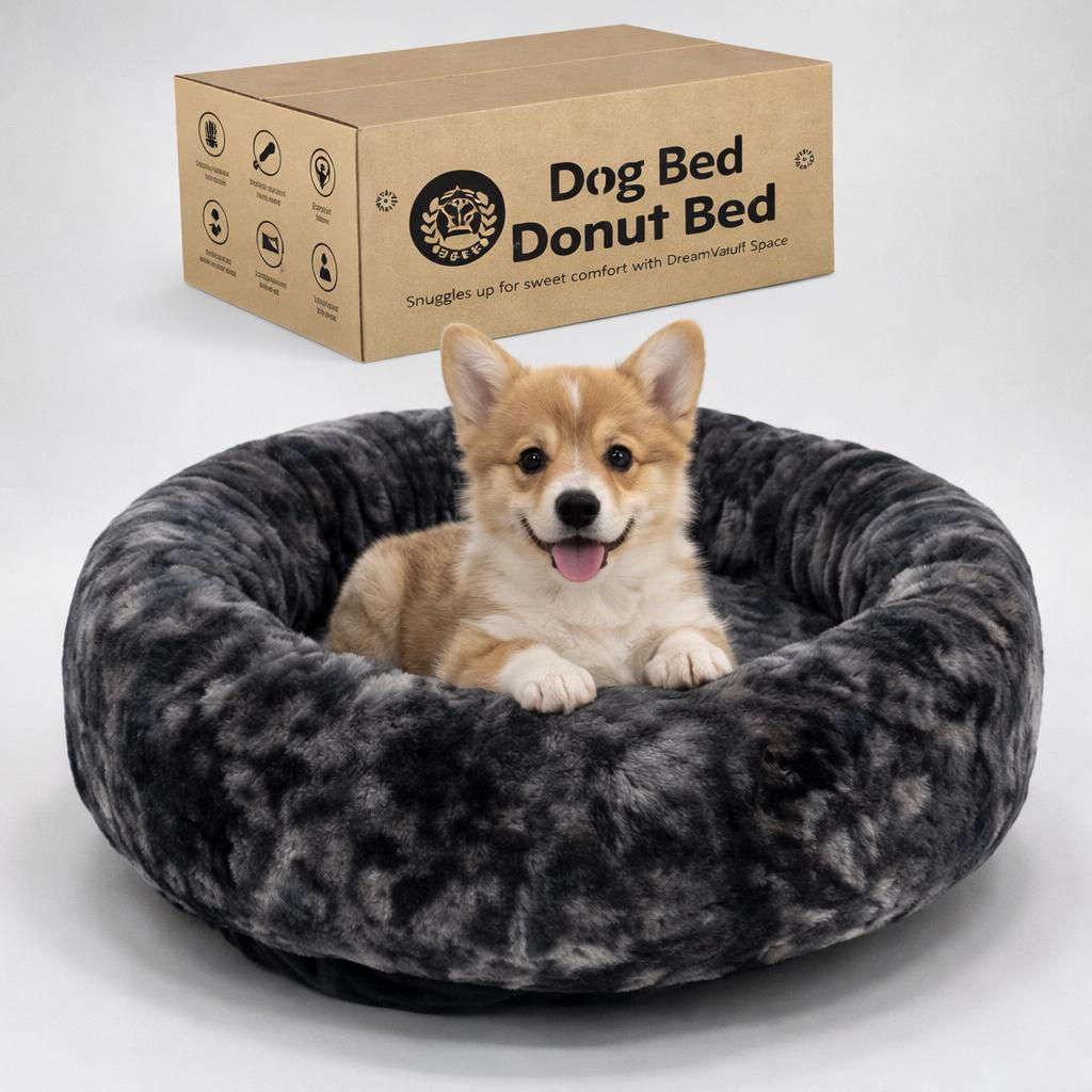 The Cloud Sleep Anti-Anxiety Dog Donut Bed