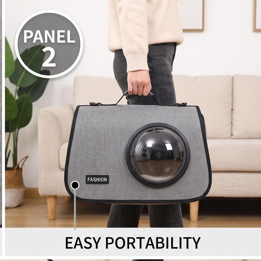 Space Capsule Pet Carrier – Breathable Bubble Bag for Cats & Small Dogs (Up to 15 lbs)