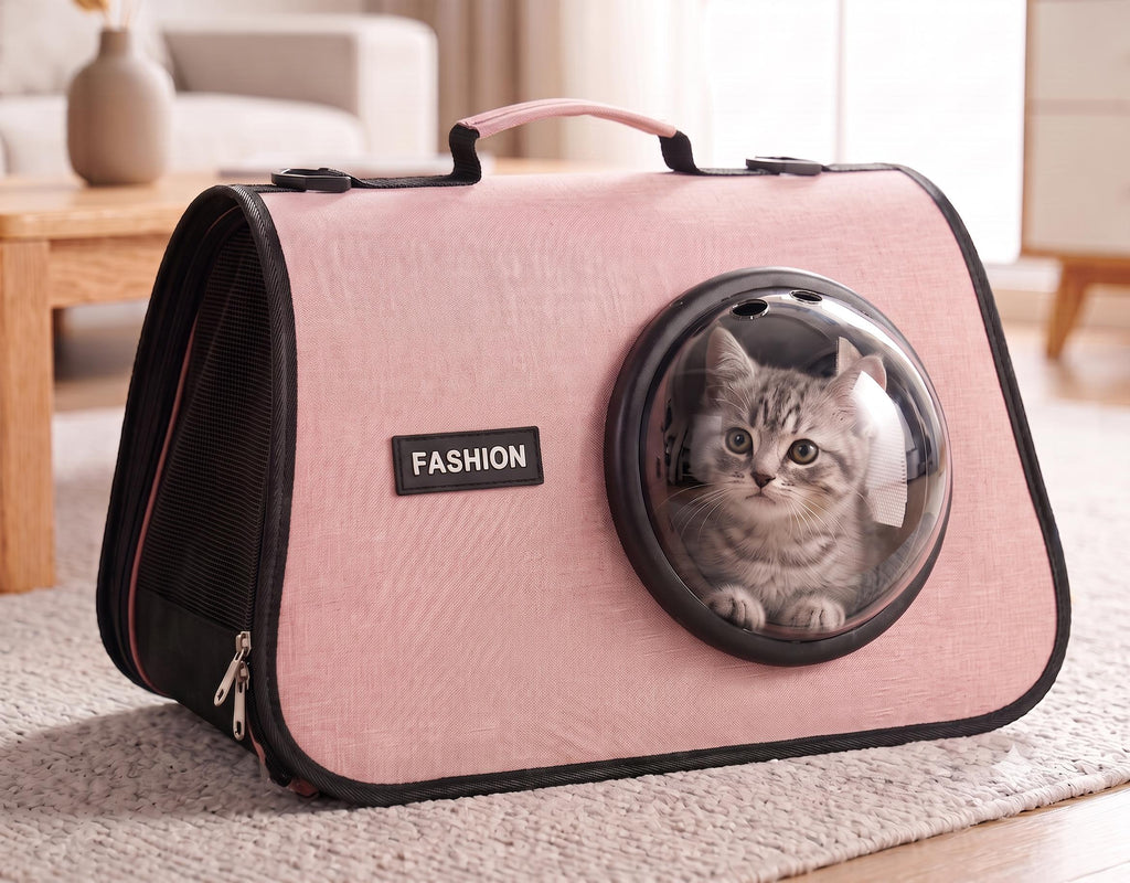 Space Capsule Pet Carrier – Breathable Bubble Bag for Cats & Small Dogs (Up to 15 lbs)