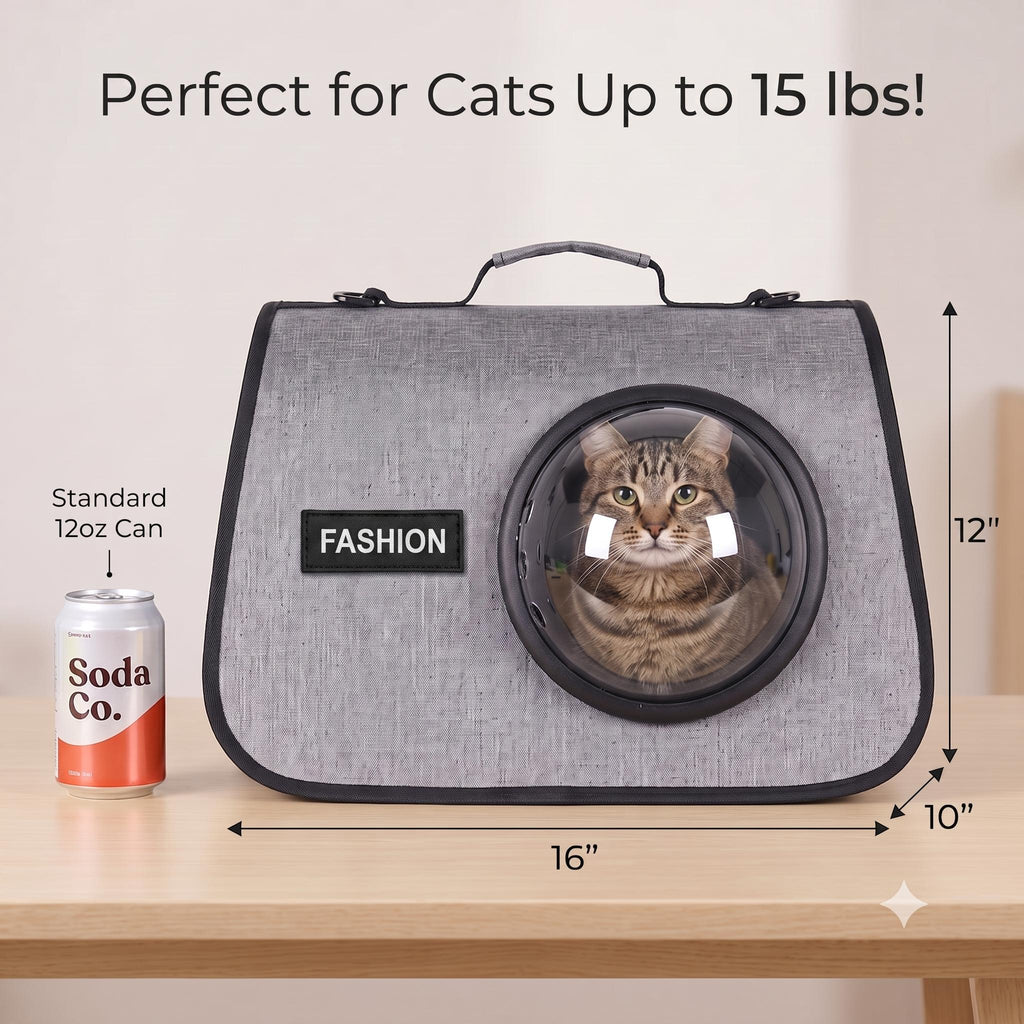 Space Capsule Pet Carrier – Breathable Bubble Bag for Cats & Small Dogs (Up to 15 lbs)