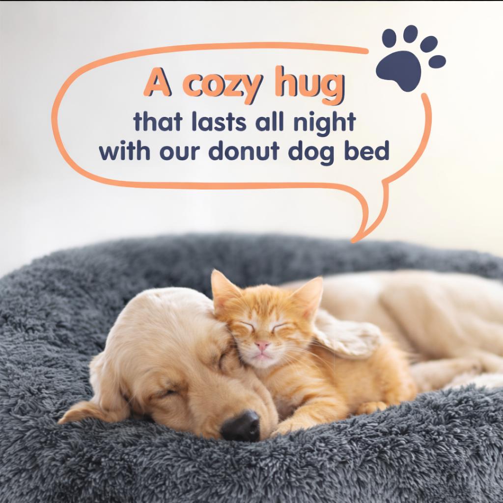 The Cloud Sleep Anti-Anxiety Dog Donut Bed