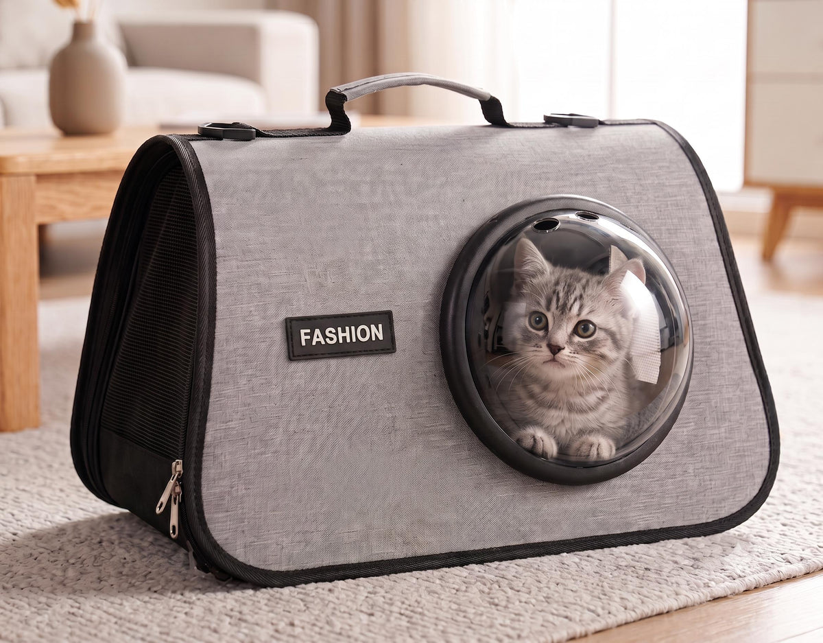 Space Capsule Pet Carrier – Breathable Bubble Bag for Cats & Small Dogs (Up to 15 lbs)