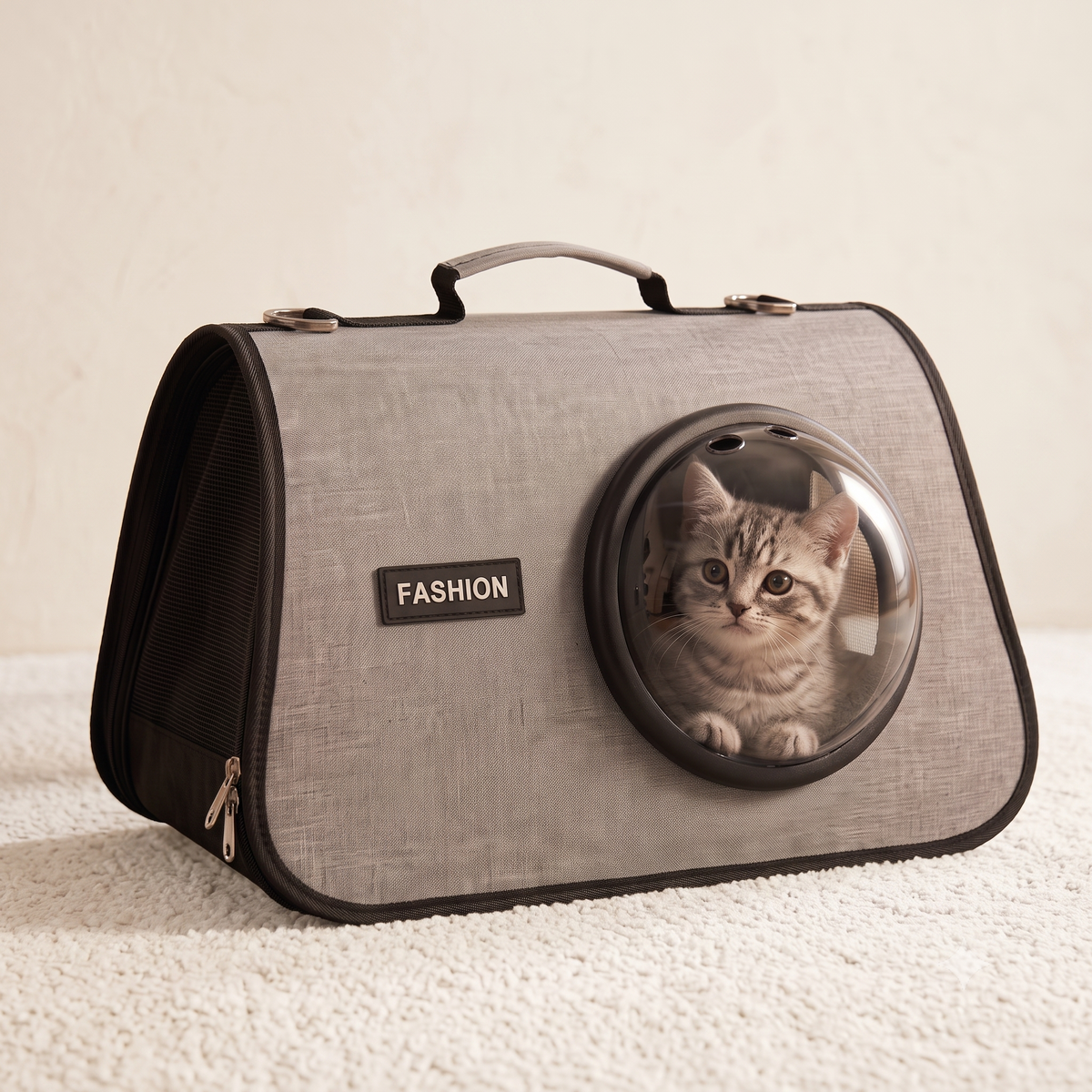 Space Capsule Pet Carrier – Breathable Bubble Bag for Cats & Small Dogs (Up to 15 lbs)