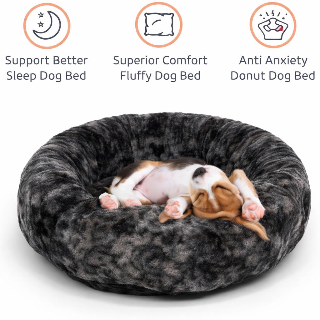 The Cloud Sleep Anti-Anxiety Dog Donut Bed