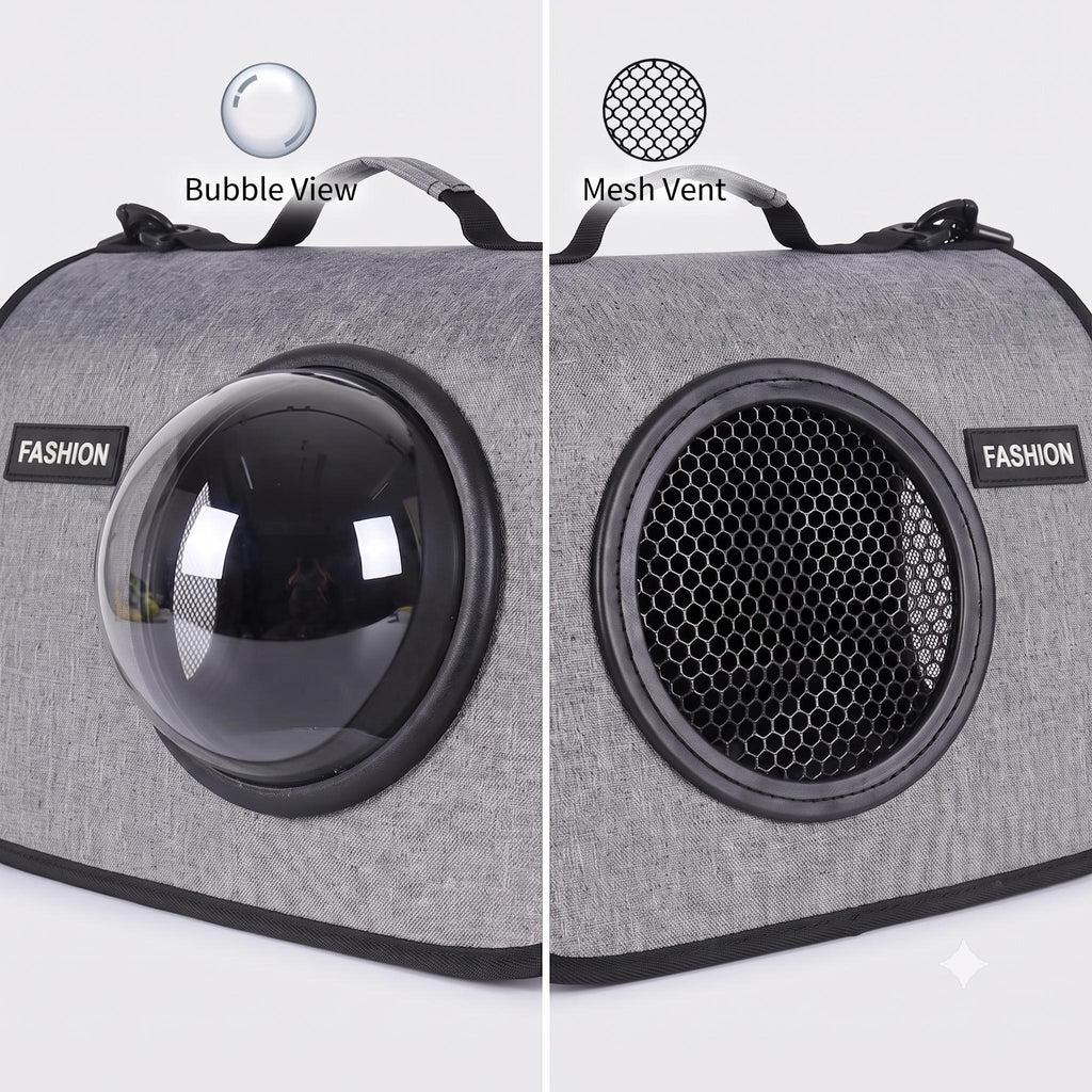 Space Capsule Pet Carrier – Breathable Bubble Bag for Cats & Small Dogs (Up to 15 lbs)