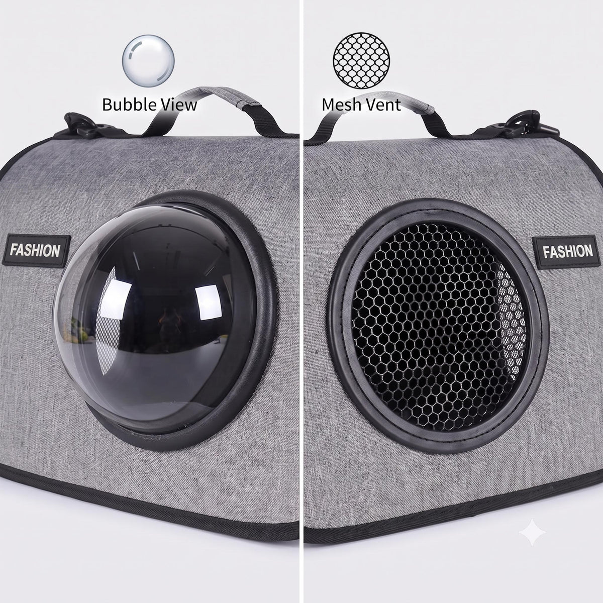 Space Capsule Pet Carrier – Breathable Bubble Bag for Cats & Small Dogs (Up to 15 lbs)