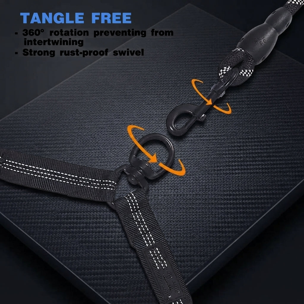 Tangle-free 360 degree rust-proof swivel detail