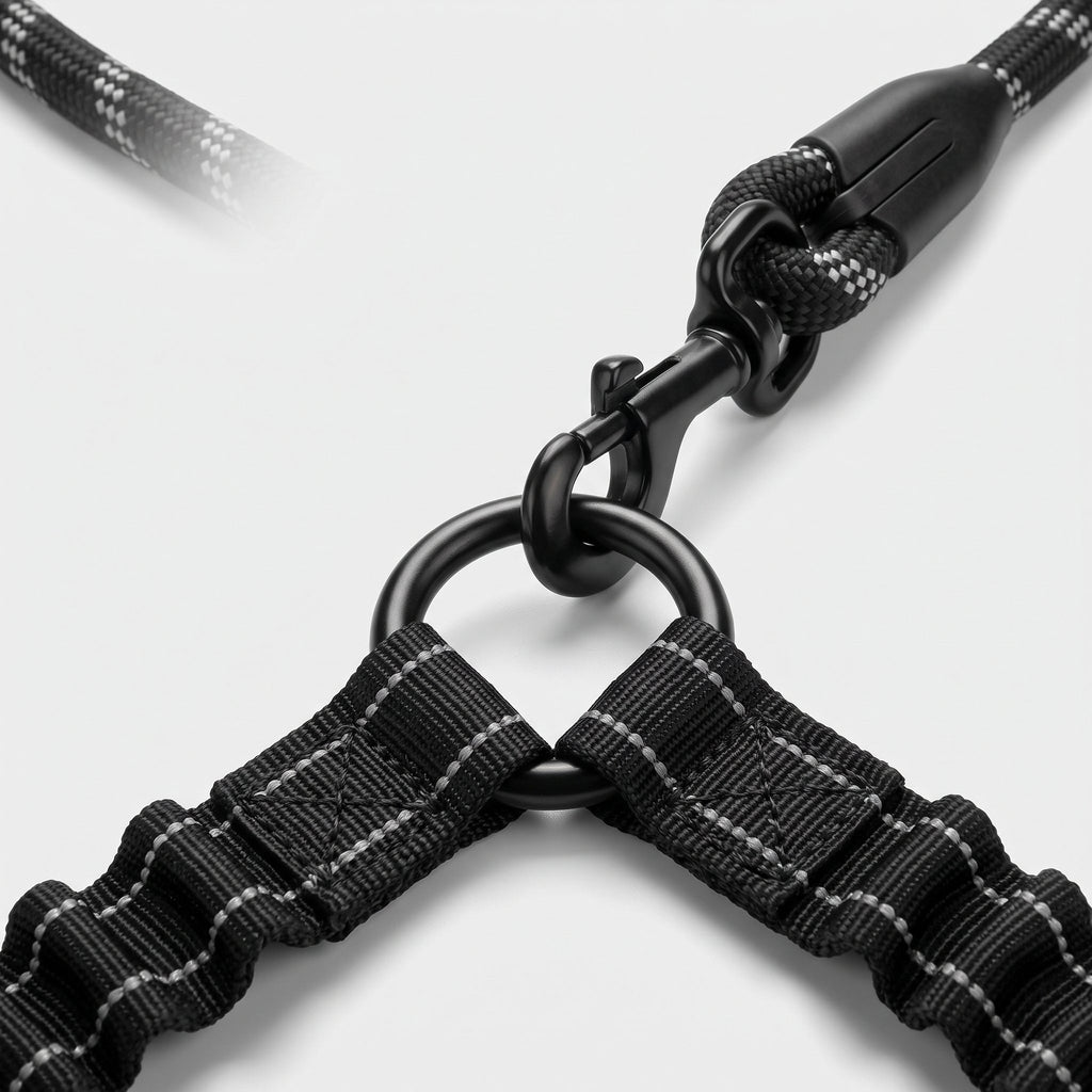 360 swivel and reinforced stitching close-up