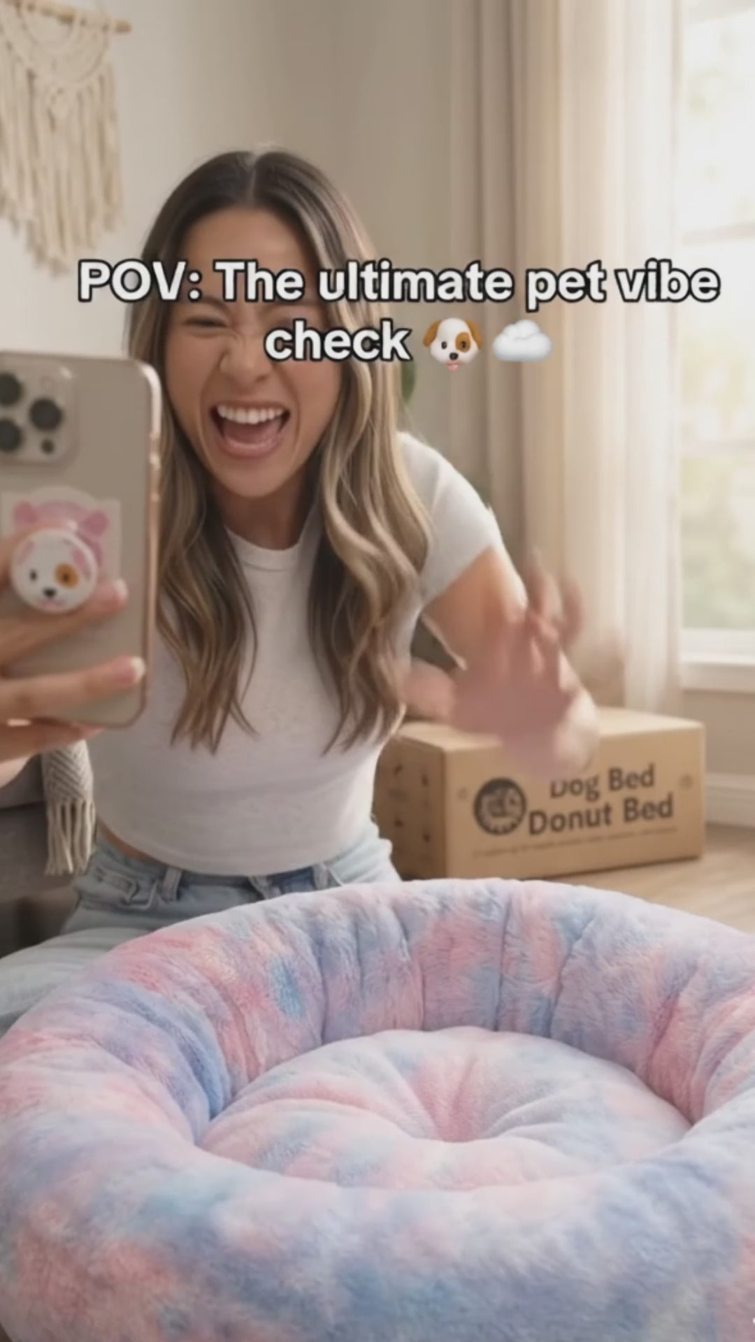 The Cloud Sleep Anti-Anxiety Dog Donut Bed